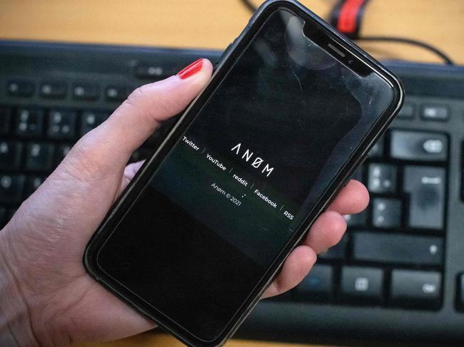The AN0M app as it appears on the screen of a smartphone.