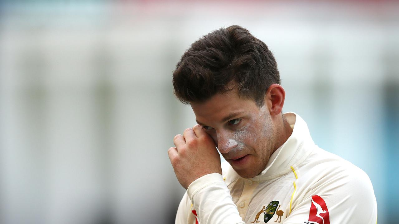 DUBAI, UNITED ARAB EMIRATES – OCTOBER 08: Tim Paine of Australia walks from the ground at lunch during day two of the First Test match in the series between Australia and Pakistan at Dubai International Stadium on October 08, 2018 in Dubai, United Arab Emirates. (Photo by Ryan Pierse/Getty Images)