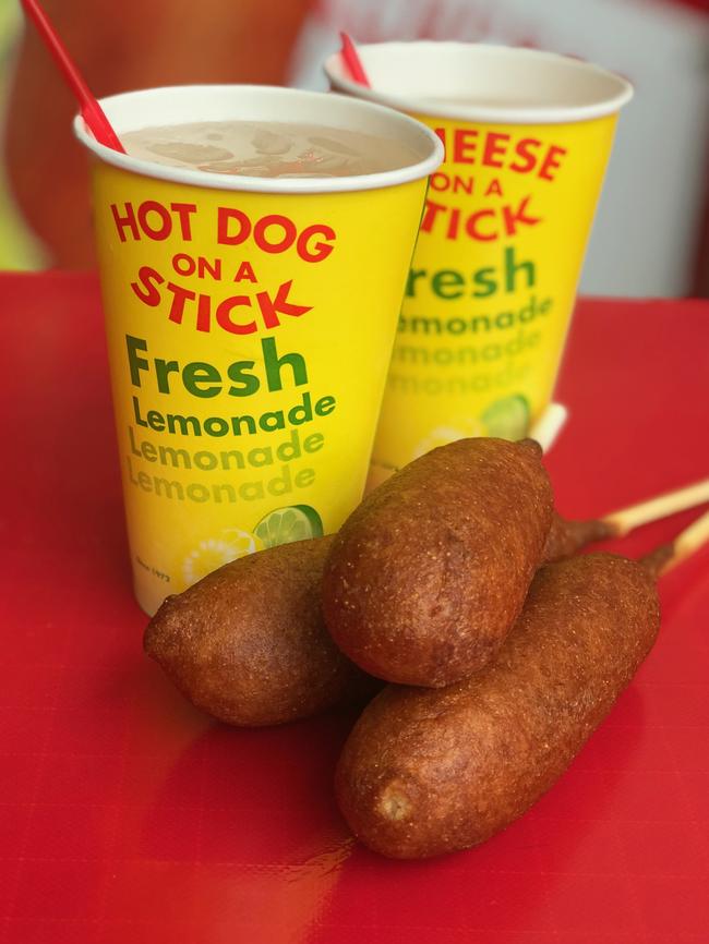 Hot dog on a stick and fresh lemonade. Picture: Jenifer Jagielski