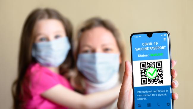 An example of what a vaccine passport could look like. Picture: Istock