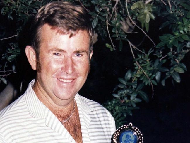 copypicMichael/Chambers 29/05/2003 -  Missing trawler skipper Ronald (Ron Ronny) David with the Super sedan runner-up 1987 trophy in his days as a keen drag racer. Ronny 55 went missing on 30 May 2003 after the 225m 70,000 tonne bulk carrier Asian Nova collided with his 13m wooden trawler Sassenach NE of Townsville. Deckhand Ted Arnfield 62 was rescued. missing persons qld