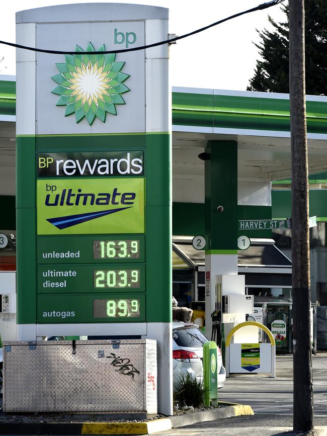 A BP petrol station at Richmond. Picture: NCA NewsWire/Andrew Henshaw