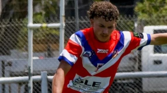 Jack Talbott of the Illawarra South Coast Dragons’ scored one of the tries of the round in the Andrew Johns Cup. Picture: Contributed