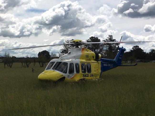 The community is being urged to be alert, and call the police if they see any illegal laser activity. Picture: RACQ LifeFlight Rescue