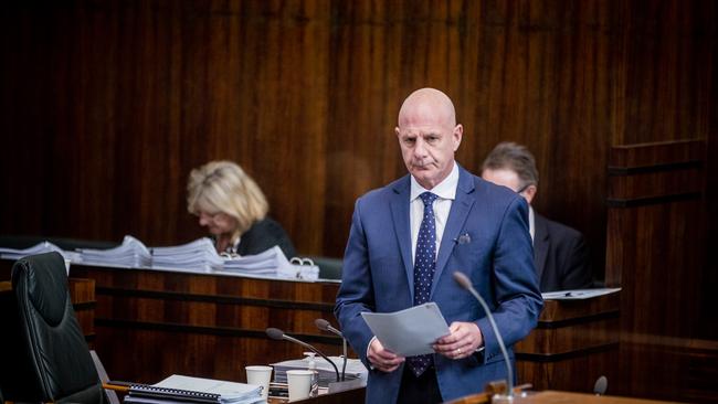 Premier Peter Gutwein. Parliament question time in the House of Assembly. Picture: RICHARD JUPE