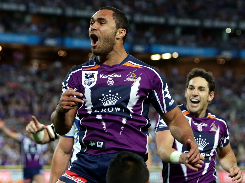 O’Neill played in the Storm’s second grand final win. Picture: Gregg Porteous