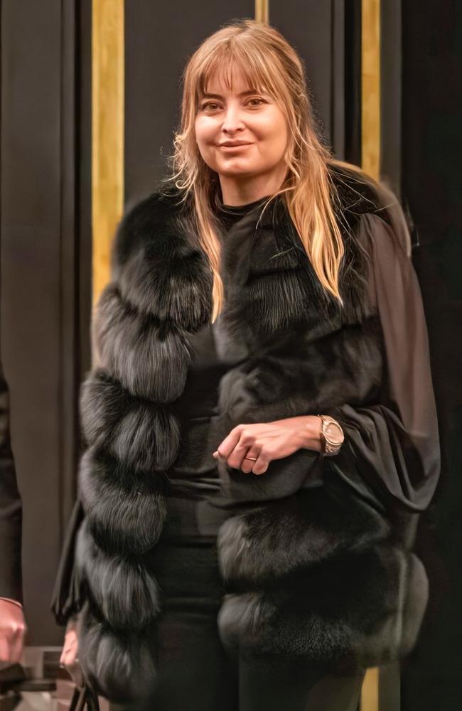 Former Australian pop star and actress Holly Valance sports a new hairstyle while leaving the Dorchester hotel. Picture: BACKGRID