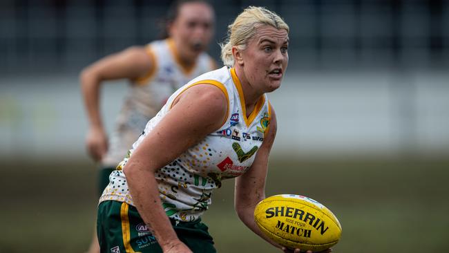 Kate Atkins in the 2023-24 NTFL Women's Grand Final between PINT and St Mary's. Picture: Pema Tamang Pakhrin