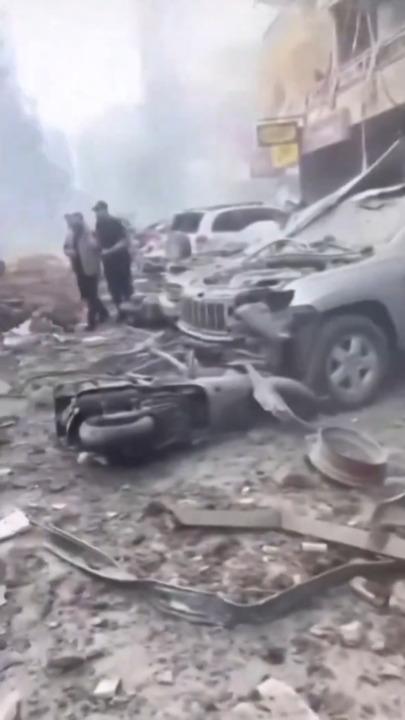 Aftermath from a deadly Beirut airstrike 