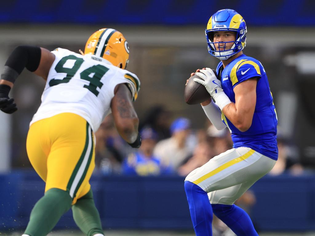 Star quarterback Matthew Stafford in action for the Los Angeles Rams. Picture: Getty Images