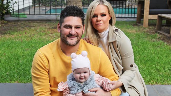 Brendan, his wife Alex and daughter Tobi Fevola.