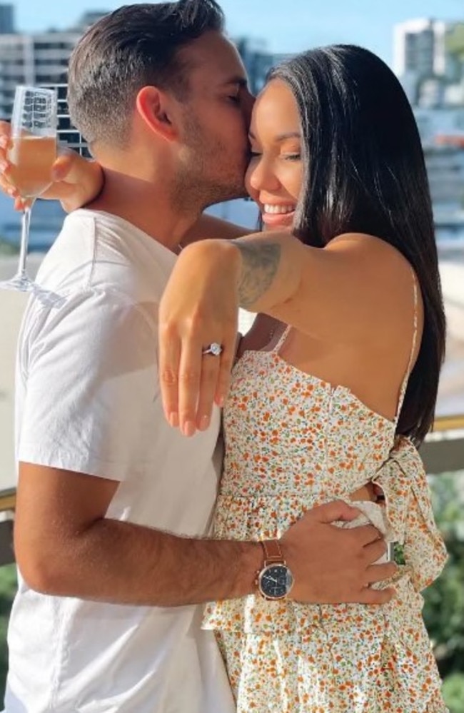 Davina Rankin and Jaxon Manuel got engaged in 2021. Picture: Instagram