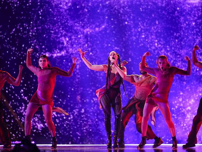 Tali from Luxembourg performs on stage during the final. Picture: Getty Images