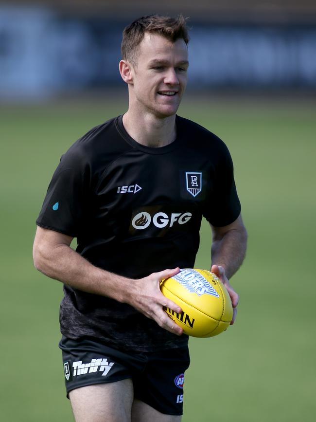 Robbie Gray on Monday. Picture: AAP/Kelly Barnes