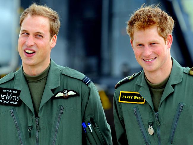 The brothers in 2009 at Royal Air Force Shawbury near Shrewsbury. Picture: AFP