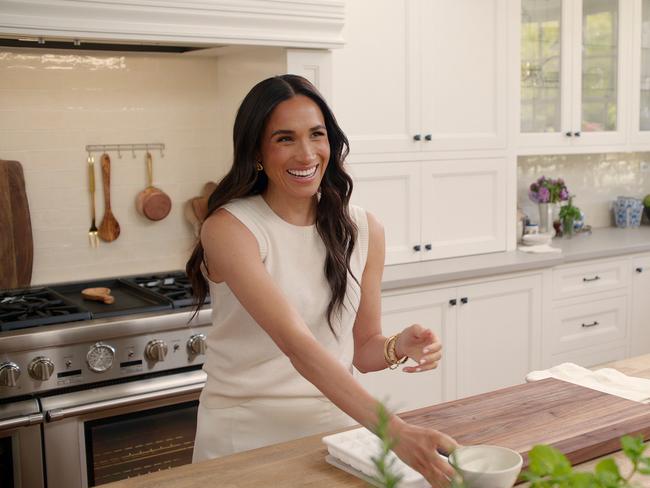 Meghan Markle is pinning a lot of her business hopes on the success of her lifestyle show With Love, Meghan. Picture: Netflix