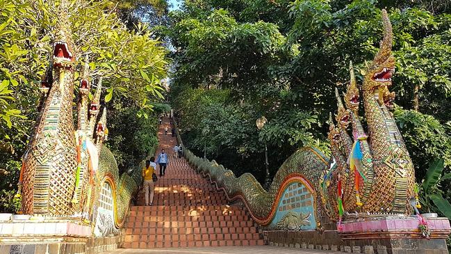 Naga stairs to Wat Phra That Doi Suthep.