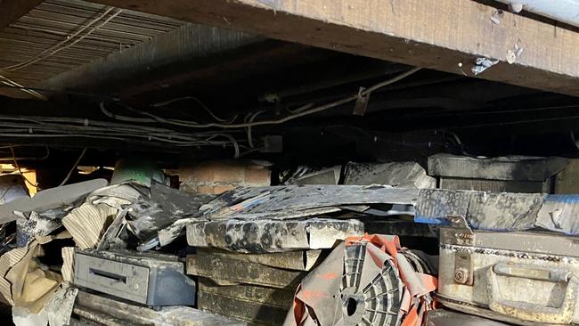 The damage to the bowling club from the March floods. Picture: Margie Pratt.