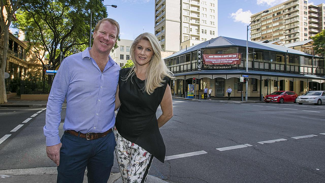 Nick Gregorski and partner Meagan Gregorski outside Port Office Hotel after they took over the lease.