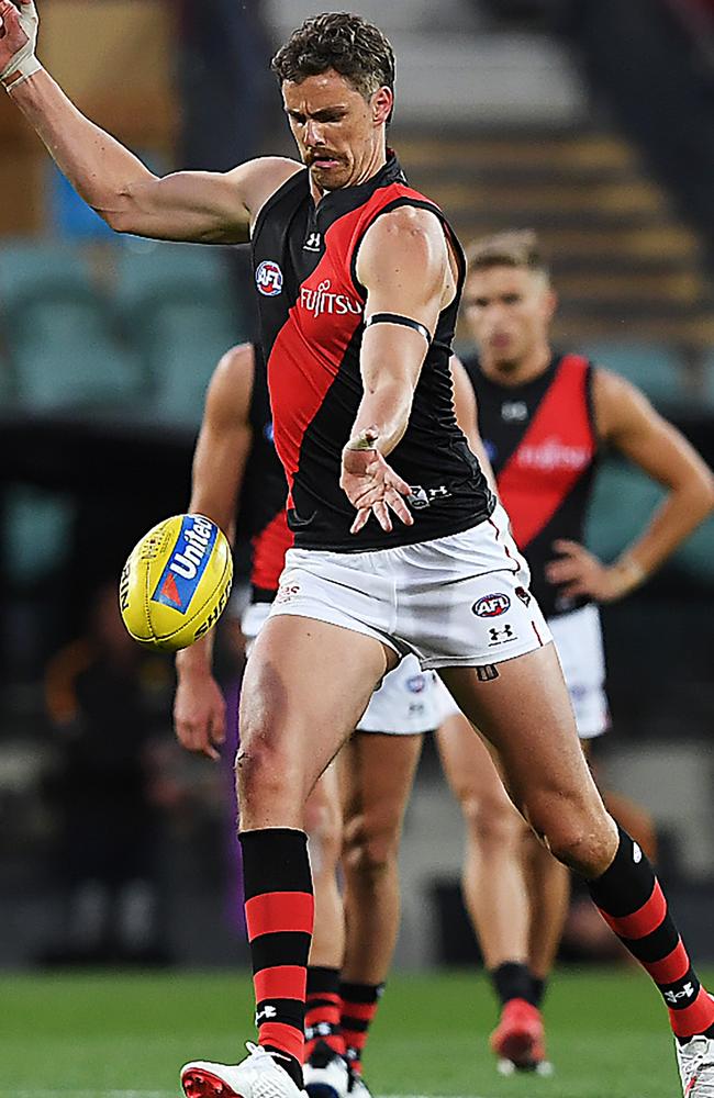 Joe Daniher barely missed a beat in his return game against Hawthorn on Thursday. Picture: Mark Brake/Getty Images