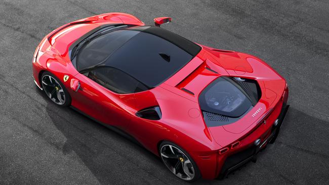 The YASA tech was also placed in the Ferrari SF90 Stradale plug-in hybrid, above. Picture: Supplied