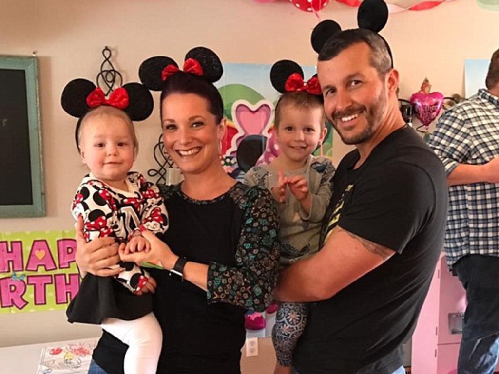 Chris Watts and Shanann Watts with their daughters. Picture: Facebook