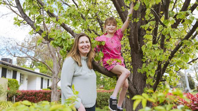 Technology Council of Australia chief executive Kate Pounder with her daughter Izzy. Picture: The Australian