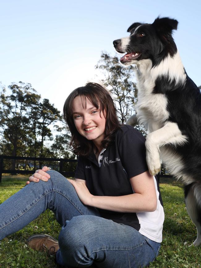 Caitlin Molloy with seven-month-old. Picture: David Swift