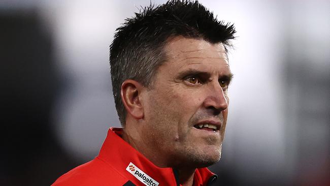 MELBOURNE . 09/04/2023.  AFL . Round 4. Essendon vs Greater Western Sydney at Marvel Stadium.  Essendon assistant coach Dale Tapping  . Pic: Michael Klein