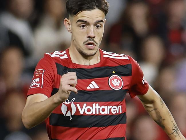 SYDNEY, AUSTRALIA - MAY 10: Nicolas Milanovic of the Wanderers ruduring the A-League Men Elimination Final match between Western Sydney Wanderers and Melbourne Victory at CommBank Stadium, on May 10, 2025, in Sydney, Australia. (Photo by Darrian Traynor/Getty Images)