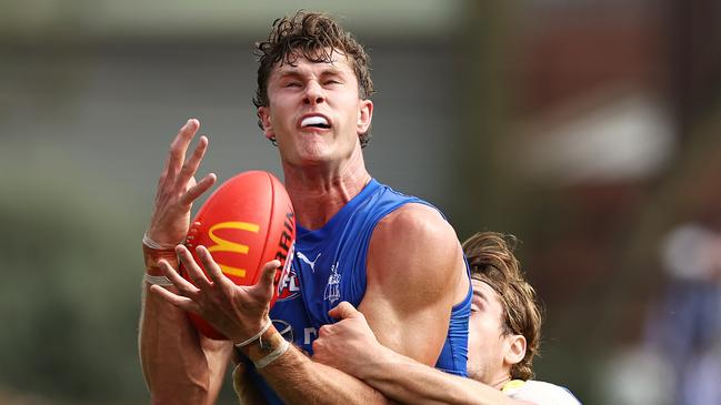 North Melbourne plans to send developing key position player Charlie Comben into defence in 2024. Picture: Michael Klein