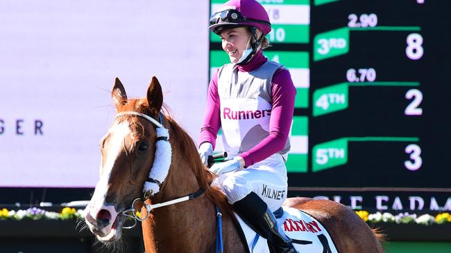 Leah Kilner after a win at Eagle Farm. Picture: Grant Peters-Trackside Photography