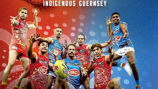 Jy Farrar designed Gold Coast’s guernsey. Picture: Instagram