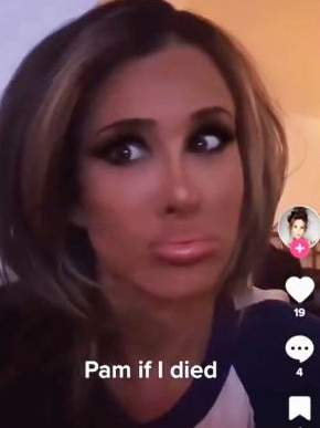 Brittany Furlan appeared to take a shot at Pamela Anderson. Pictures: TikTok, Instagram, AP