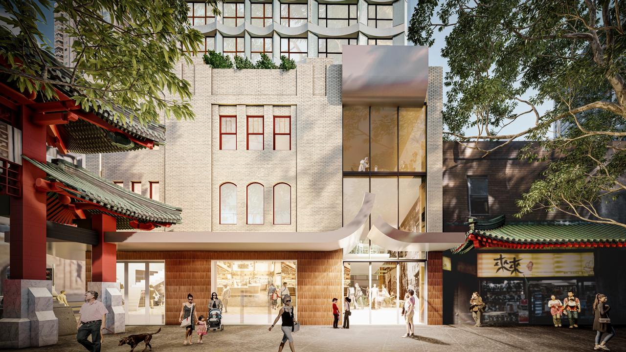 The view from Dixon Street and the walkway to Kimber Lane, between Chinatown and Darling Square. Picture: PTI Architects