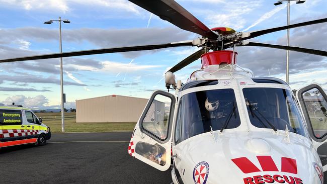 The girl was flown to John Hunter Hospital in the Westpac Rescue Helicopter.