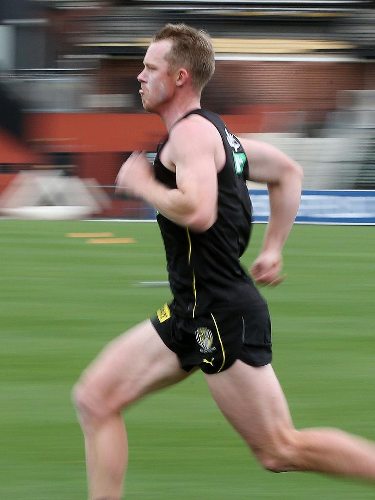 Riewoldt has been managed through the summer but will lead Team Rampage in AFLX this Friday. Pic: Michael Klein