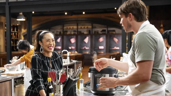 Leong on the Masterchef set