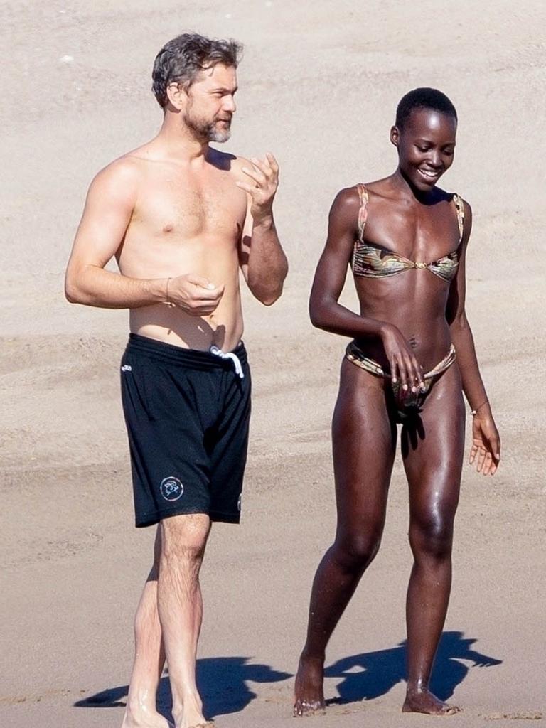 Jackson and Nyong'o looked loved up during a romantic retreat in Puerto Vallarta, Mexico on March 3. Picture: HEM / BACKGRID