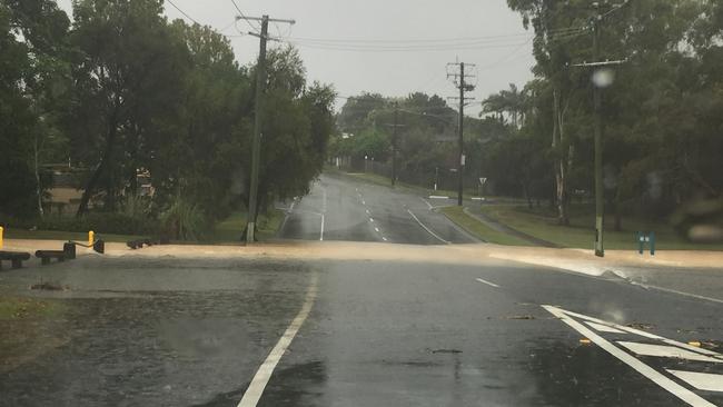 Flash flooding at Dandar Dr and Tongarra St Southport. Picture: supplied