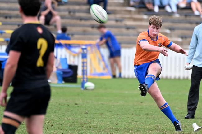 Josh Heinrich. AIC First XV rugby between St Laurence's and Marist College Ashgrove. Saturday June 1, 2024. Picture, John Gass