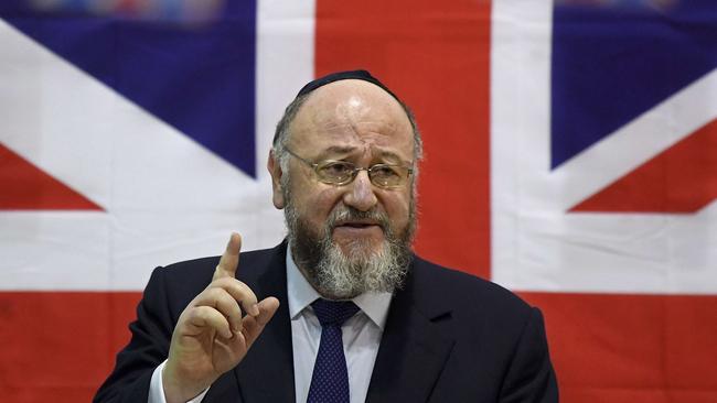 Chief Rabbi Ephraim Mirvis’ comments are an unprecedented intervention into politics, which he describes as “among the most painful moments” of his career. Picture: Toby Melville/Getty