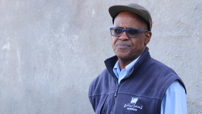 Former political prisoner Sipho Msomi spoke to new.com.au on Robben Island in South Africa, where he and the likes of Nelson Mandela spent years behind bars in a maximum-security prison. Picture: Megan Palin