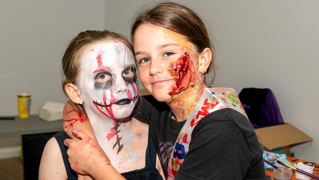 Sienna and Elisie Blanch from Armstrong Beach at Mackay Charity Zombie Walk. Saturday, October 30, 2021. Picture: Michaela Harlow