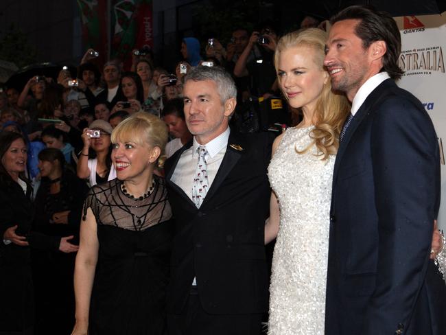 World premiere of the new Australian movie Australia at George Street Cinemas in Sydney. Catherine Martin, Baz Luhrmann, Nicole Kidman and Hugh Jackman.