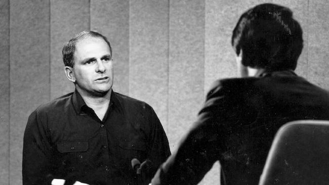 Neddy Smith gives television interview in 1992.