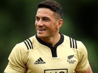 Sonny Bill Williams during warm up for the New Zealand sevens training at Leichhardt Oval #2 , Leichhardt.Picture Gregg Porteous