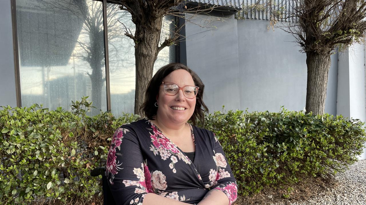 Alison Connoley testified at a public hearing for the Joint Standing Committee on the NDIS. Picture: Alexander Blain.