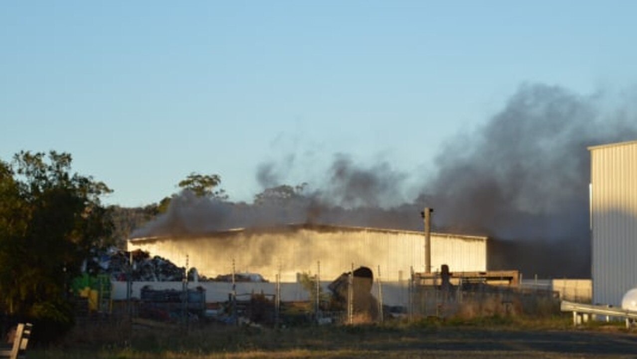 Rocherlea warehouse fire. Credit: Northern Tasmania Emergency Media