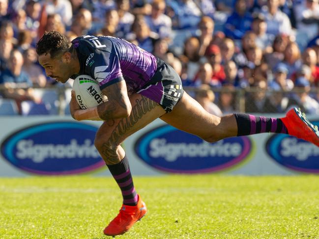 Most teams try to limit Josh Addo-Carr’s access to the ball, Canterbury were feeding him. Picture: AAP Image/Steve Christo